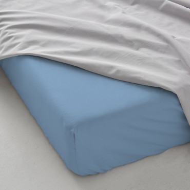 Tradineur - Sábana bajera ajustable, 50% algodón y 50% poliéster, válida  para cama de 90, especial pieles sensibles, suave y tra